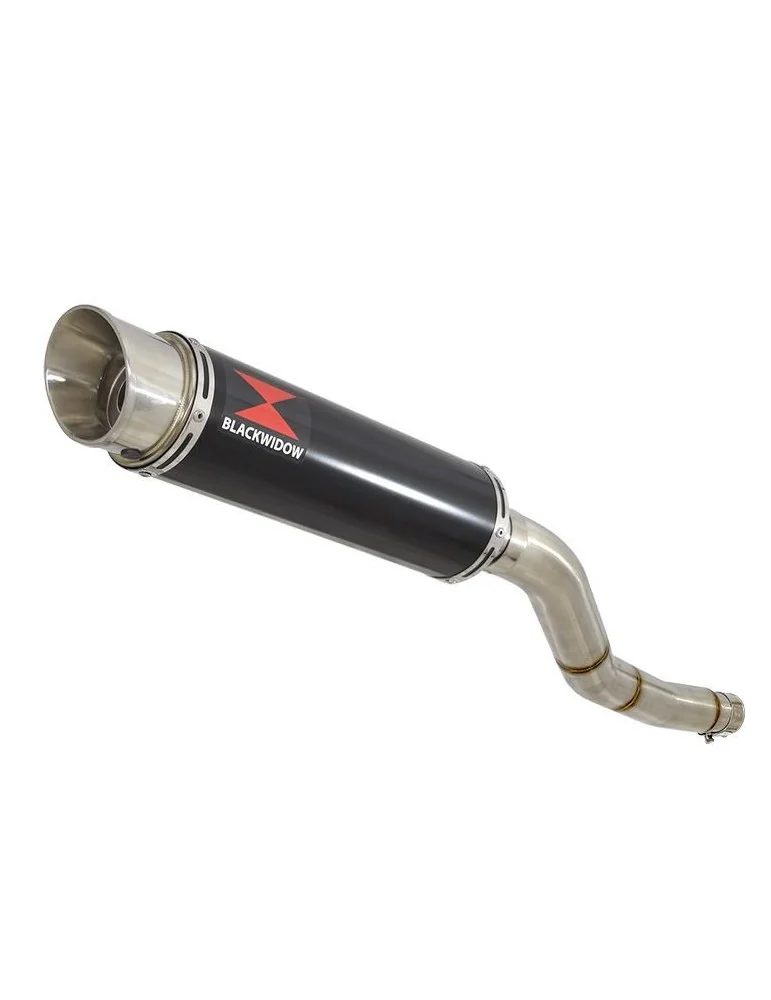 Kawasaki ER-6N ER-6F ER650 2005-2011 Passage Haut Tube de raccord et Silencieux Rond GP Style Noir En Inox 360