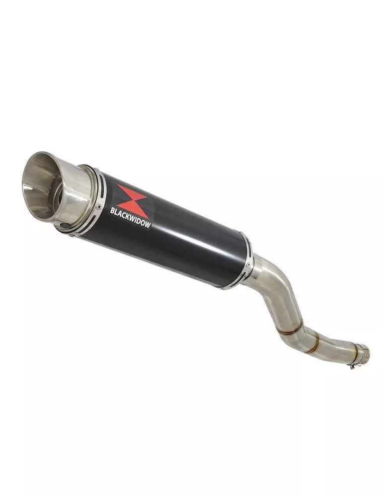 Kawasaki ER-6N ER-6F ER650 2005-2011 Passage Haut Tube de raccord et Silencieux Rond GP Style Noir En Inox 360
