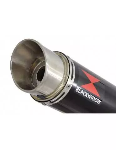 Kawasaki ER-6N ER-6F ER650 2005-2011 Passage Haut Tube de raccord et Silencieux Rond GP Style Noir En Inox 360