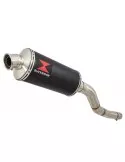 Kawasaki ER-6N ER-6F ER650 2005-2011 Passage Haut Tube de raccord et Silencieux Ovale Noir En Inox 300mm