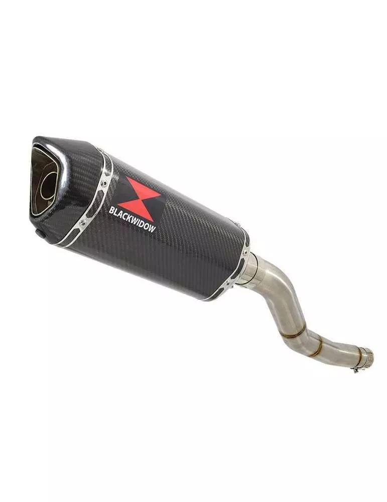 Kawasaki ER-6N ER-6F ER650 2005-2011 Passage Haut Tube de raccord et Silencieux Hexagonale En Carbone 300mm
