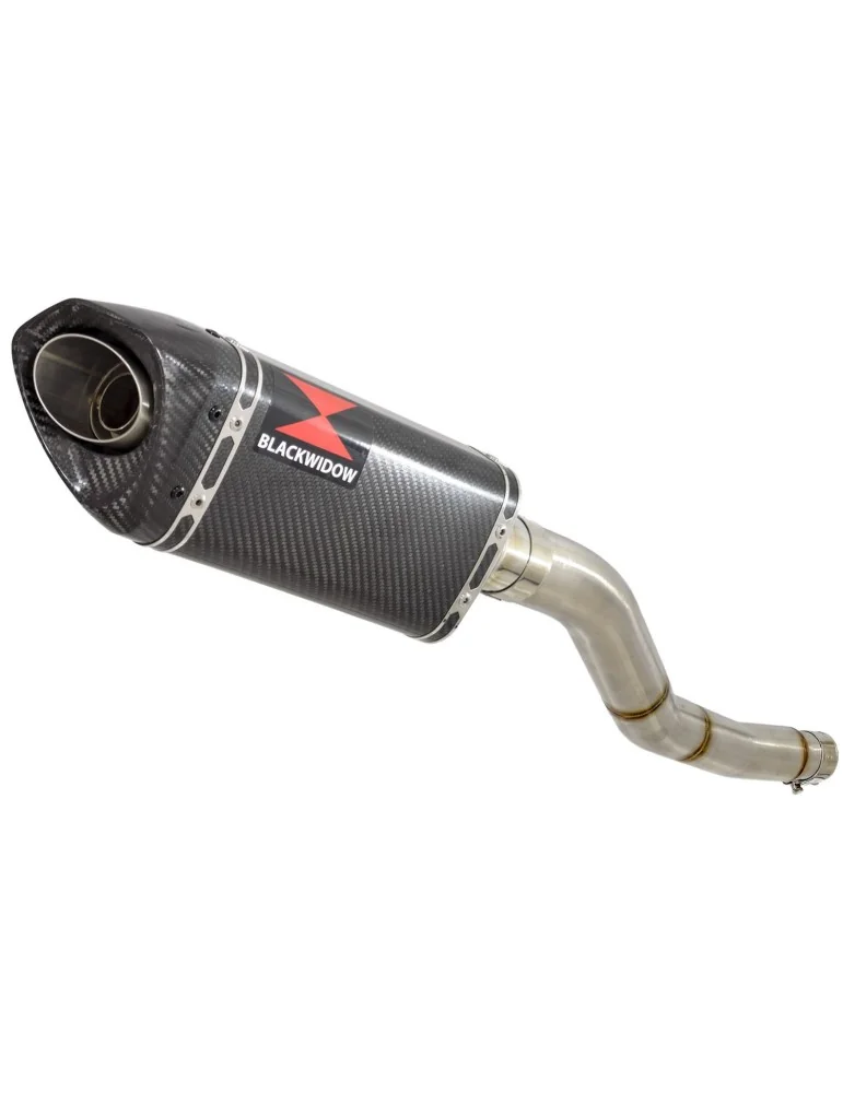 Kawasaki ER-6N ER-6F ER650 2005-2011 Passage Haut Tube de raccord et Silencieux Tri Ovale En Carbone 250mm