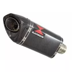 Kawasaki ER-6N ER-6F ER650 2005-2011 Passage Haut Tube de raccord et Silencieux Tri Ovale En Carbone 250mm