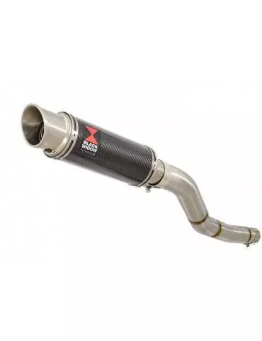 Kawasaki ER-6N ER-6F ER650 2005-2011 Passage Haut Tube de raccord et Silencieux GP Style Rond En Carbone 230mm