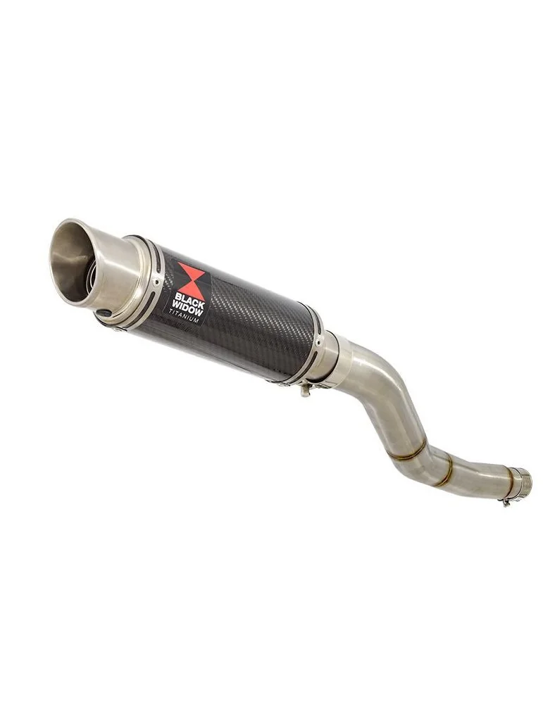 Kawasaki ER-6N ER-6F ER650 2005-2011 Passage Haut Tube de raccord et Silencieux GP Style Rond En Carbone 230mm