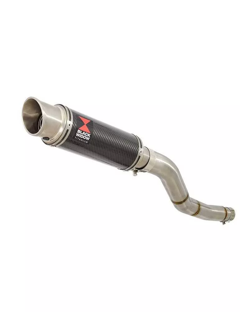 Kawasaki ER-6N ER-6F ER650 2005-2011 Passage Haut Tube de raccord et Silencieux GP Style Rond En Carbone 230mm