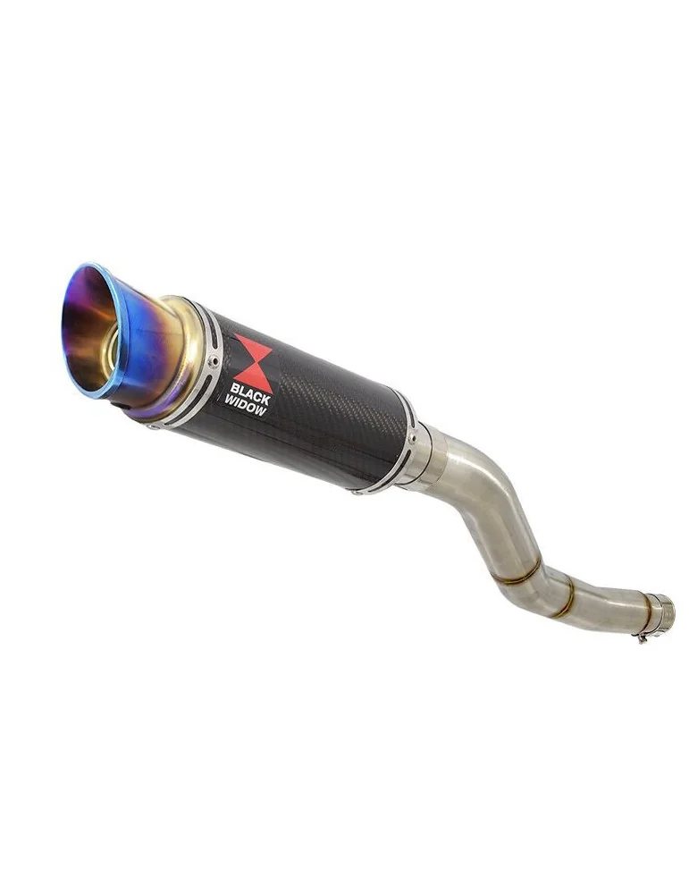 Kawasaki ER-6N ER-6F ER650 2005-2011 Passage Haut Tube de raccord et Silencieux GP Style Rond En Carbone  230mm