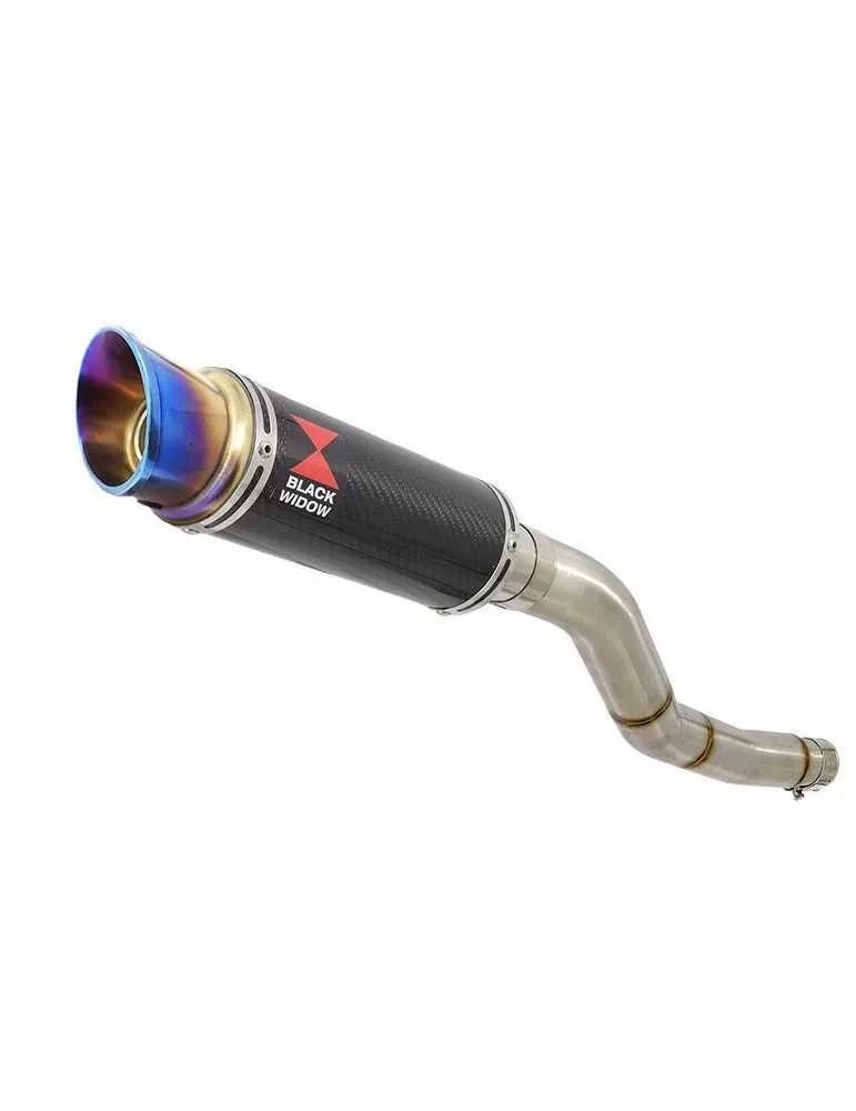 Kawasaki ER-6N ER-6F ER650 2005-2011 Passage Haut Tube de raccord et Silencieux GP Style Rond En Carbone  230mm