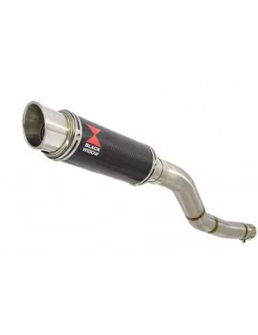 Kawasaki ER-6N ER-6F ER650 2005-2011 Passage Haut Tube de raccord et Silencieux GP Style Rond En Carbone 230mm