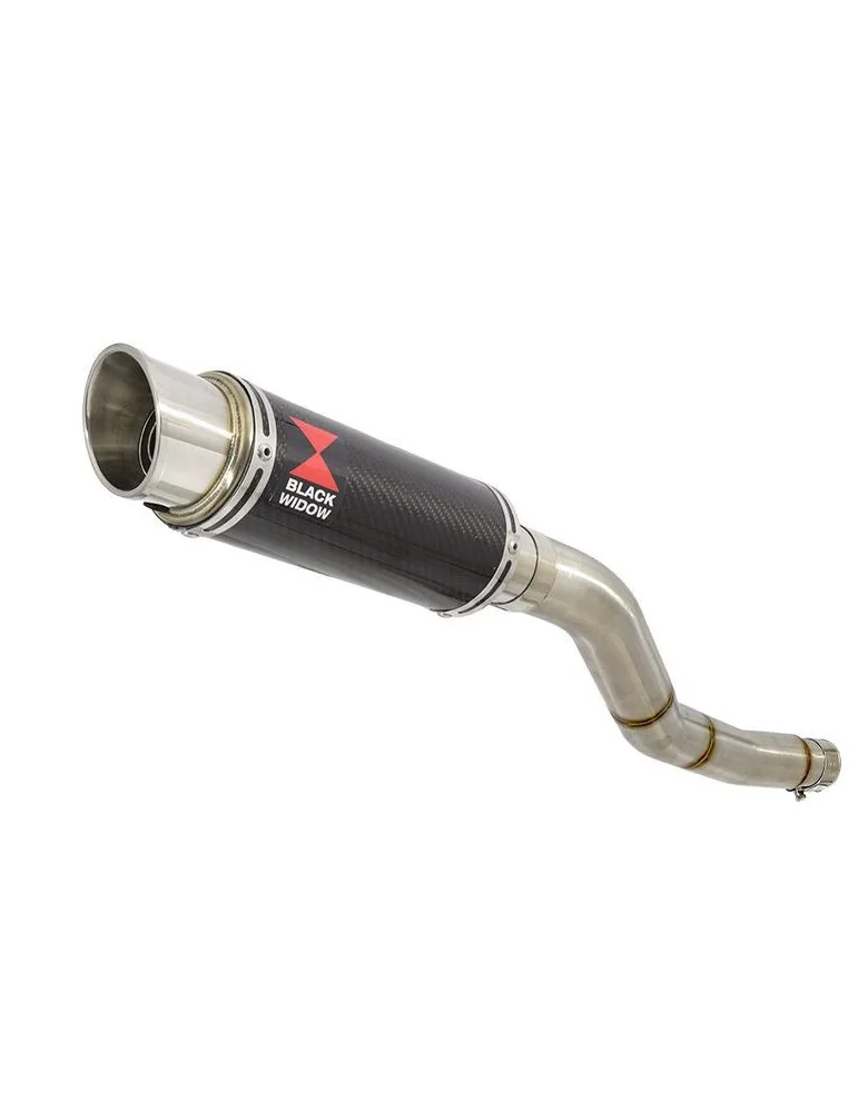 Kawasaki ER-6N ER-6F ER650 2005-2011 Passage Haut Tube de raccord et Silencieux GP Style Rond En Carbone 230mm