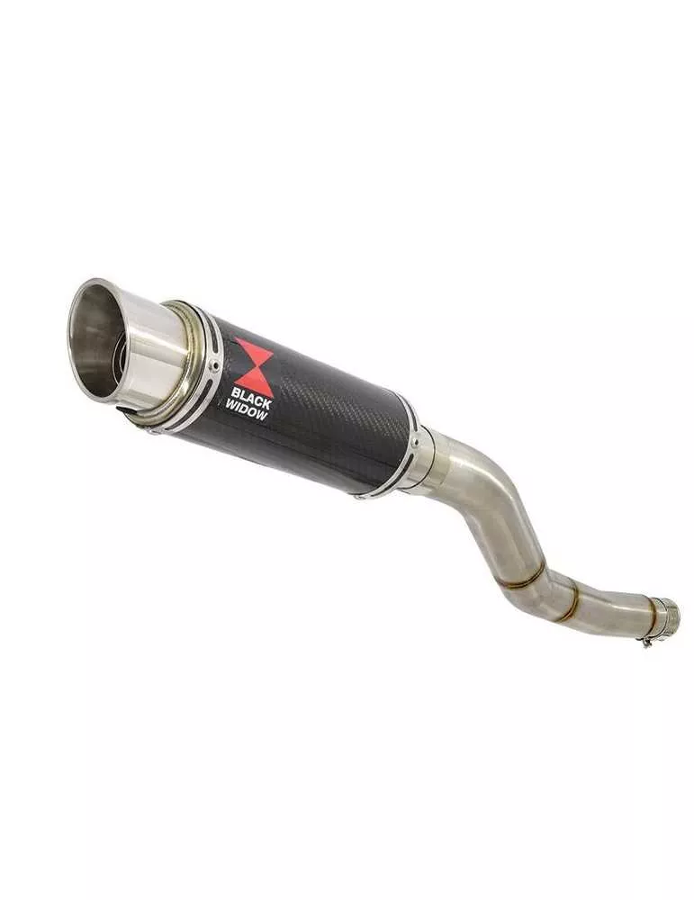 Kawasaki ER-6N ER-6F ER650 2005-2011 Passage Haut Tube de raccord et Silencieux GP Style Rond En Carbone 230mm
