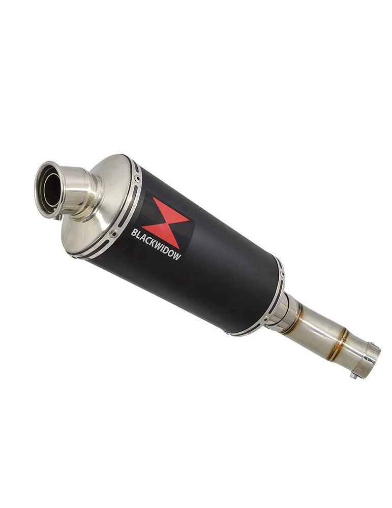 Kawasaki ER-6N ER-6F ER650 2005-2011 Passage Bas Tube de raccord et Silencieux Ovale Noir En Inox 300mm