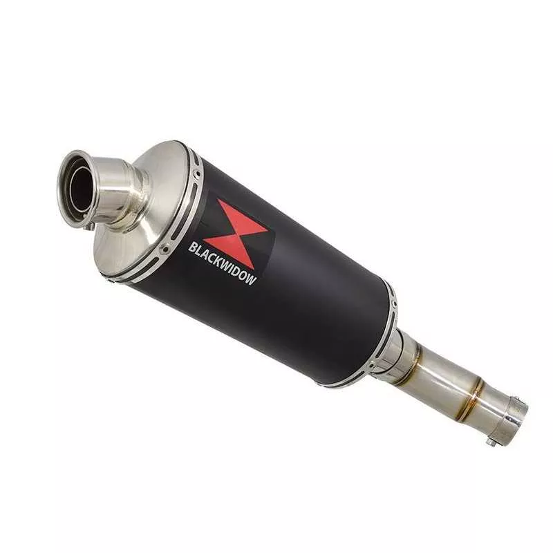 Kawasaki ER-6N ER-6F ER650 2005-2011 Passage Bas Tube de raccord et Silencieux Ovale Noir En Inox 300mm