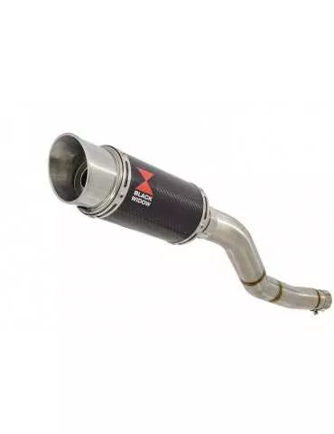 Kawasaki ER-6N ER-6F ER650 2005-2011 Passage Haut Tube de raccord et Silencieux Rond En Carbone 200mm