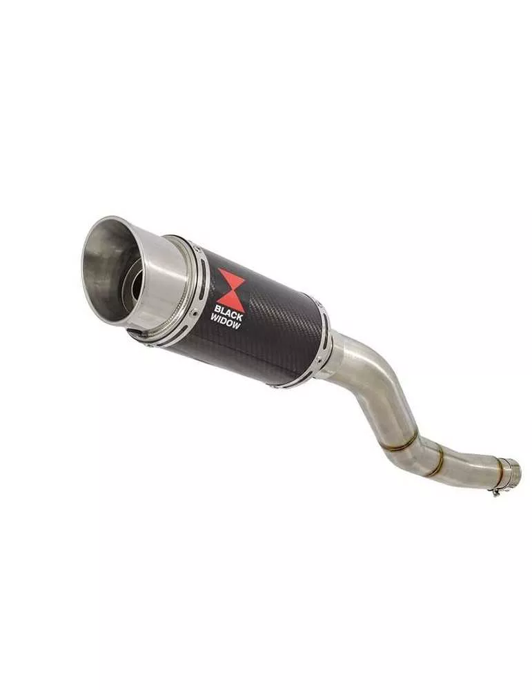 Kawasaki ER-6N ER-6F ER650 2005-2011 Passage Haut Tube de raccord et Silencieux Rond En Carbone 200mm