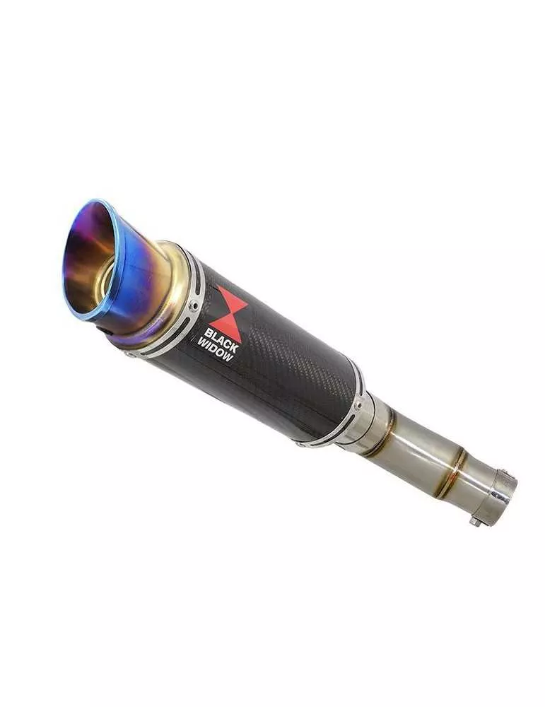 Kawasaki ER-6N ER-6F ER650 2005-2011 Passage Bas Tube de raccord et Silencieux Rond GP Style Carbone + Canule Anodisé 230mm