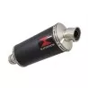 R1150 GS exhaust tube de raccord et Ovale Noir Silencieux En Inox 300mm