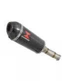 Kawasaki ER-6N ER-6F ER650 2005-2011 Passage Bas Tube de raccord et Silencieux Ovale En Carbone + Carbone 300mm