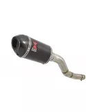 Kawasaki ER-6N ER-6F ER650 2005-2011 Passage Haut Tube de raccord et Silencieux Ovale En Carbone + Carbone 200mm