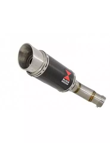 Kawasaki ER-6N ER-6F ER650 2005-2011 Passage Bas Tube de raccord et Silencieux Rond En Carbone 200mm