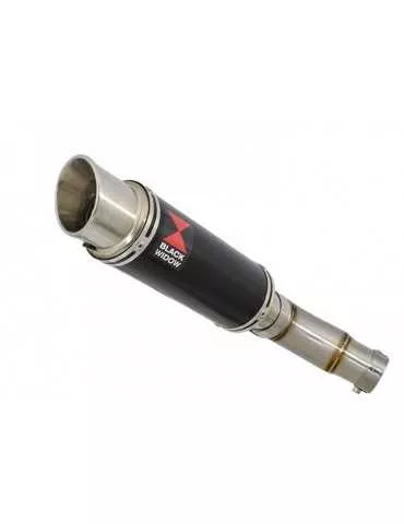 Kawasaki ER-6N ER-6F ER650 2005-2011 Passage Bas Tube de raccord + Silencieux GP Style Rond Noir En Inox 230mm