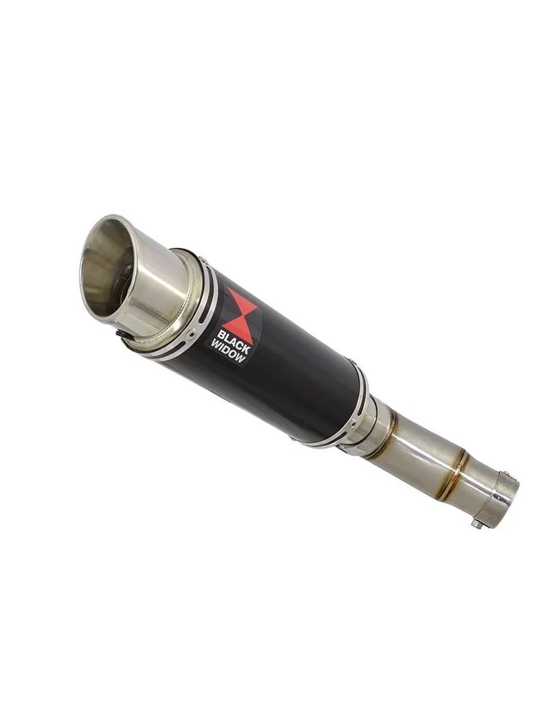 Kawasaki ER-6N ER-6F ER650 2005-2011 Passage Bas Tube de raccord + Silencieux GP Style Rond Noir En Inox 230mm