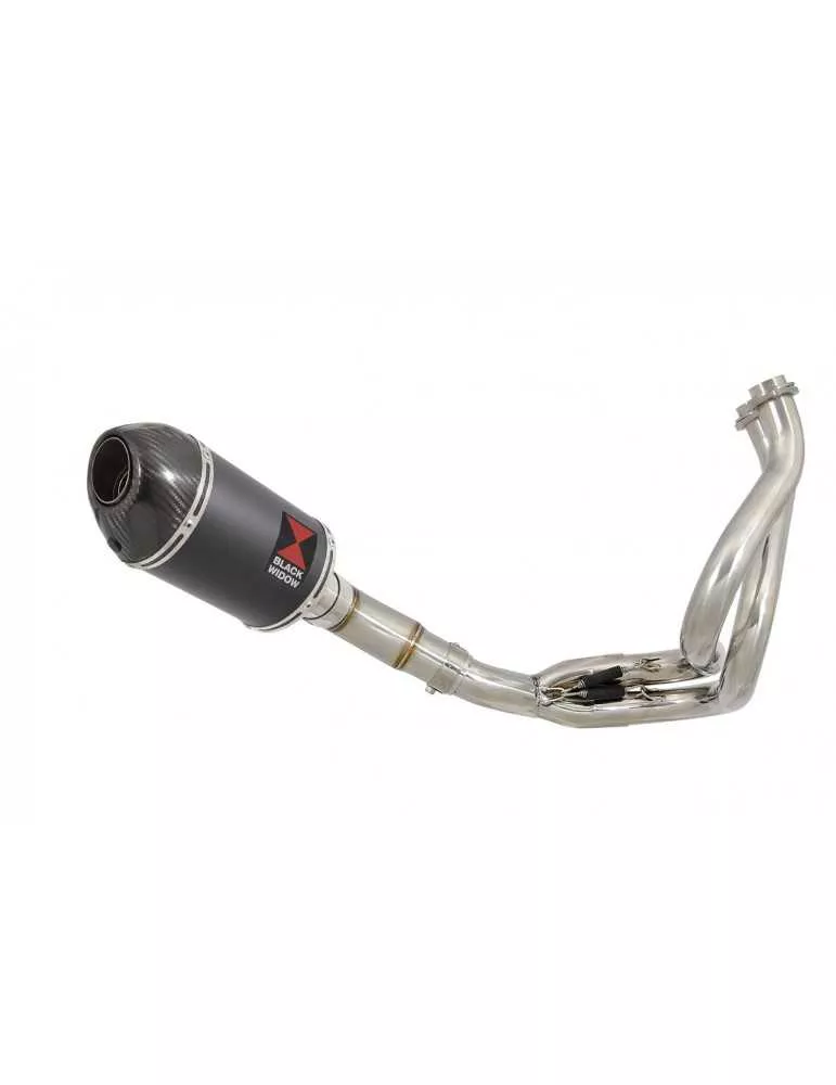 Kawasaki ER-6N ER-6F ER650E 2012-2017 Decata Ligne complète + Silencieux Ovale Noir En Inox + Carbone 200mm