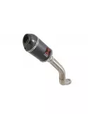 Z800 ZR800A Z800E 13 14 15 16 Tube de raccord et Silencieux Ovale Noir En Inox + Canule En Carbone 200mm