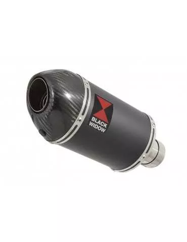 Keeway RKV 125 2012-2017 Ligne complète + Silencieux Ovale Noir en Inox + Canule en Carbone 200mm