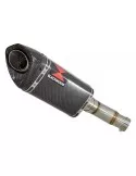 ER-6N ER-6F ER650 05-11 Passage Bas Tube de raccord & Silencieux Tri Ovale En Carbone + Carbone 250mm
