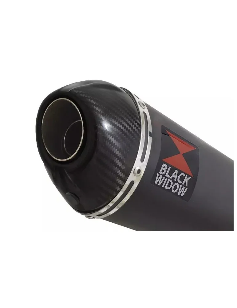 XT125R XT125X Tube de raccord & Silencieux Ovale Noir En Inox & Canule En Carbone 200mm