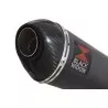 XT125R XT125X Tube de raccord & Silencieux Ovale Noir En Inox & Canule En Carbone 200mm