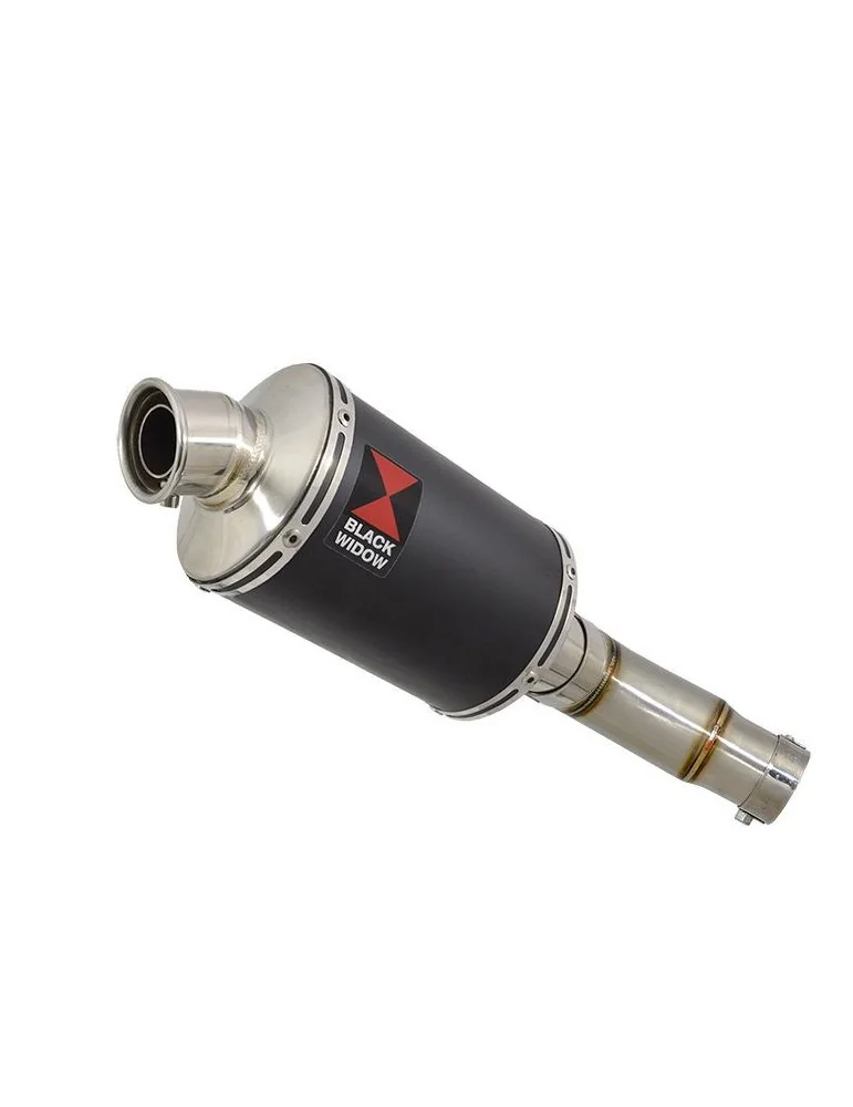 Kawasaki ER-6N ER-6F ER650 2005-2011 Passage Bas Tube de raccord et Silencieux Ovale Noir En Inox 230mm