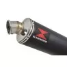 XT125R XT125X Tube de raccord & Silencieux Rond Noir En Inox 300mm