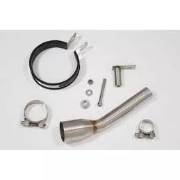 XT125R XT125X Tube de raccord & Silencieux Rond Noir En Inox 300mm