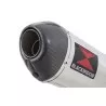 XT125R XT125X Tube de raccord & Silencieux Ovale En Inox & Canule En Carbone 300mm