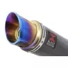 XT125R XT125X Tube de raccord & Silencieux GP Rond En Carbone + Canule en Inox Anodisé 230mm