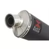 XT125R XT125X Tube de raccord & Silencieux Ovale Noir En Inox 230mm