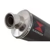 XT125R XT125X Tube de raccord & Silencieux Ovale En Carbone 400mm